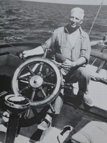 John Alden racing his Malabar VIII during the 1948 Bermuda race.