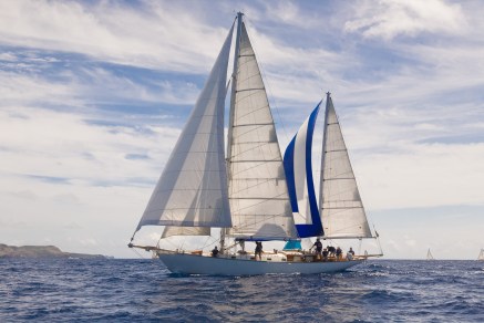 SY Desiderata racing at the Antigua Classic Regatta 2011.
